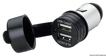 Foto - USB POWER SOCKET with PLUG, DOUBLE