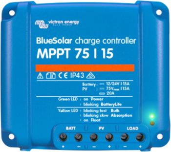 Foto - VICTRON ENERGY BLUESOLAR MPPT CHARGE CONTROLLER 12/24 V, 15 A