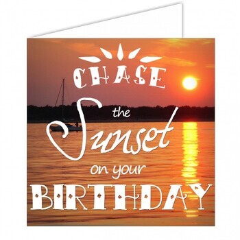 Foto - NAUTICAL GREETING CARD- CHASE THE SUNSET