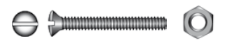 Foto - SLOTTED RAISED COUNTERSUNK HEA SCREW WITH NUT, S/S, M5 x 50 (4 PCS)